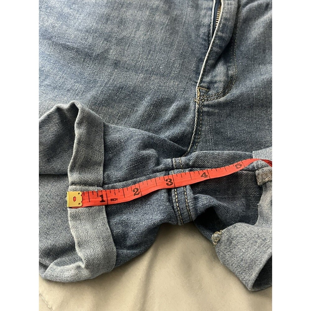 No Boundaries Women's Junior Size 11 Blue Denim Jean Shorts Cuffed - Picture 5 of 7